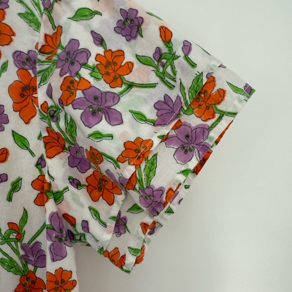 Victoria Dunn Floral Dress with Orange and Purple Accents - Picture 2 of 6